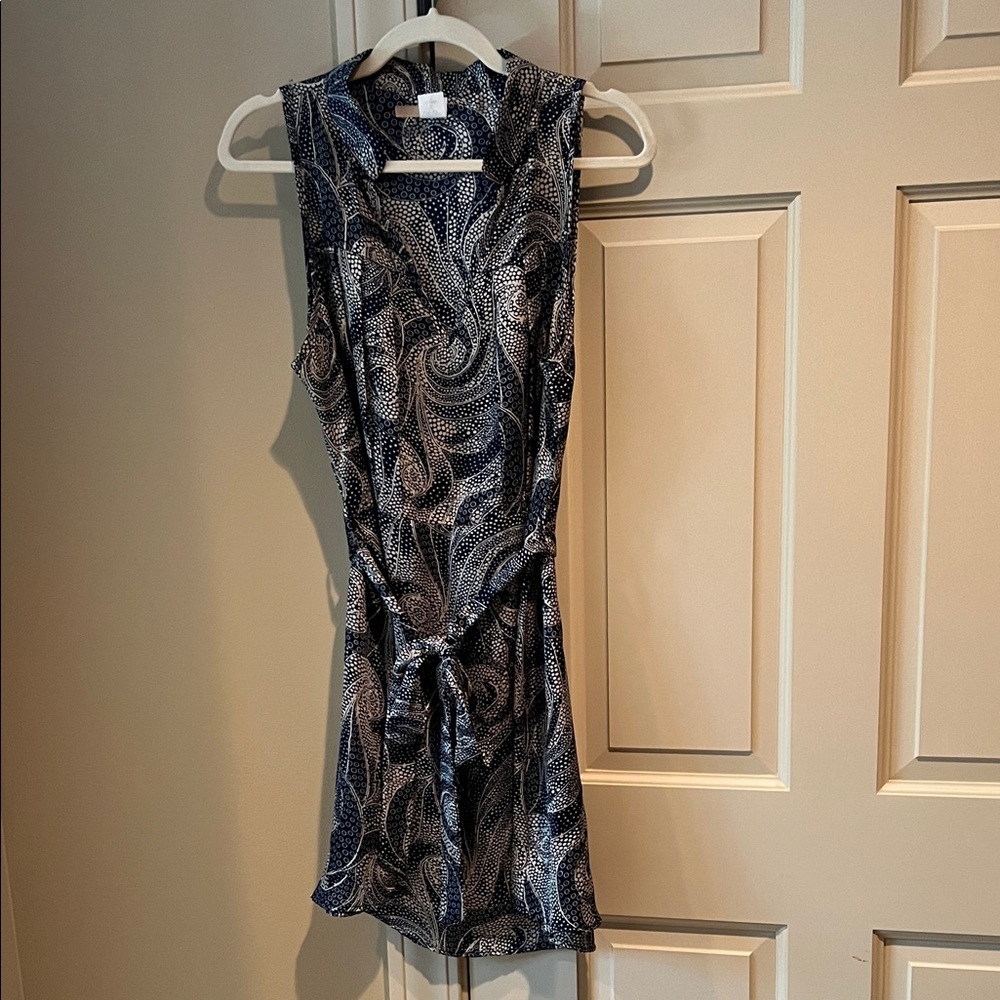 H&M Navy and White Swirl Mini Dress